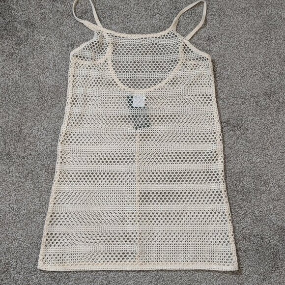 wild fable Other - WILD FABLE Cream White Net Tank Swim Cover-Up; NWT; Size XS
